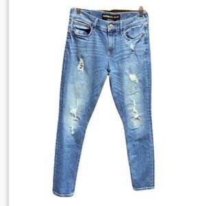 Express Mid Rise Legging Distressed Jean